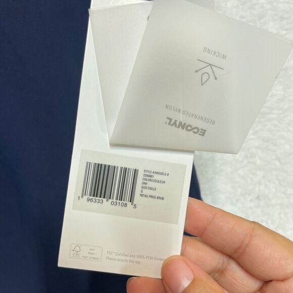 Outerknown Active Tank Top S Navy Blue Recycled Nylon Stretchy Performance - Picture 2 of 9